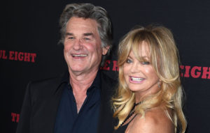 HOLLYWOOD, CA - DECEMBER 07:  Kurt Russell and Goldie Hawn arrives at the Premiere Of The Weinstein Company's "The Hateful Eight" at ArcLight Cinemas Cinerama Dome on December 7, 2015 in Hollywood, California.  (Photo by Steve Granitz/WireImage)
